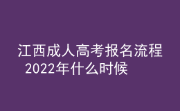 江西成人高考報名流程 2022年什么時候報考