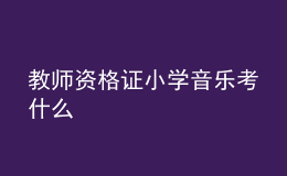 教師資格證小學(xué)音樂考什么