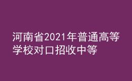 河南省2021年普通高等學校對口招收中等職業(yè)學校畢業(yè)生藝術類專業(yè)考試相關事宜
