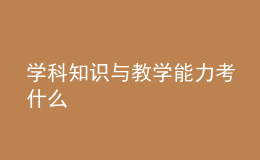 學科知識與教學能力考什么