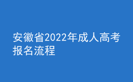 安徽省2022年成人高考報名流程