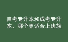 自考專升本和成考專升本，哪個(gè)更適合上班族？ 