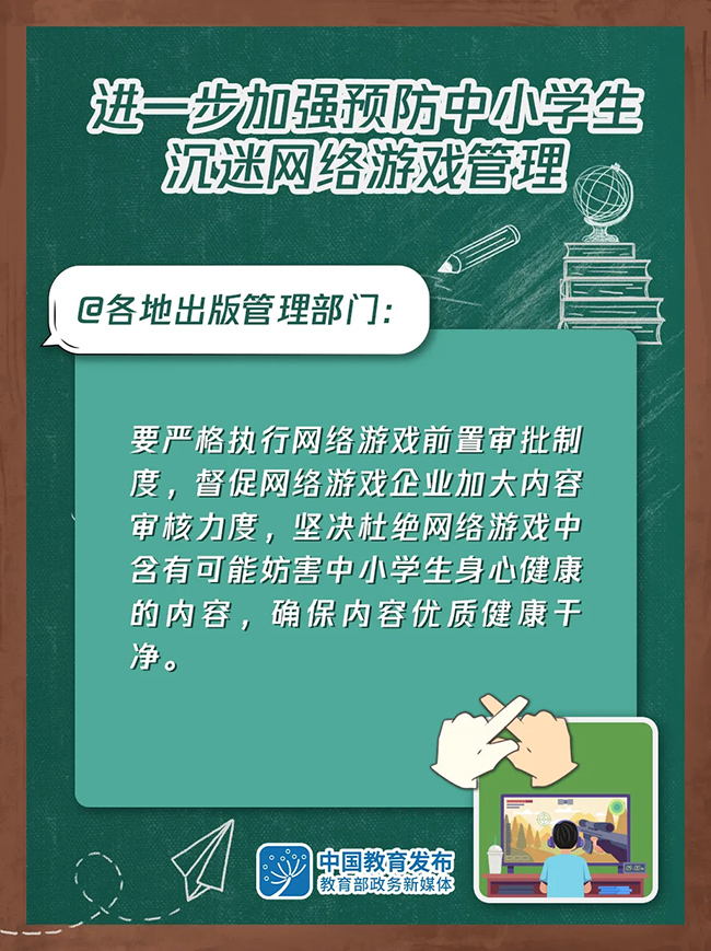 大圖！進(jìn)一步加強(qiáng)預(yù)防中小學(xué)生沉迷網(wǎng)絡(luò)游戲管理這樣做(圖1)